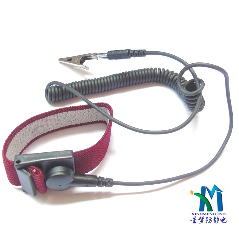 防靜電手腕帶 玫紅色PU材料防靜電手腕帶